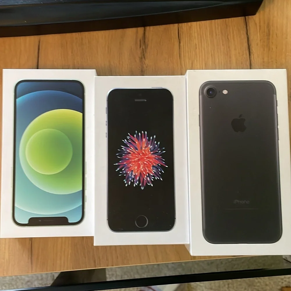 3 iPhone boxes